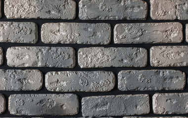 decorative brick wall. Fragment. Building materials for modern interior.