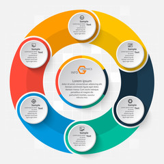 Abstract 3D Paper Infographics. Business template .Vector illustration