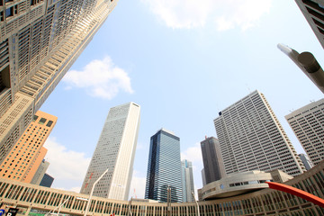 Fototapeta premium 新宿高層ビル群と青空