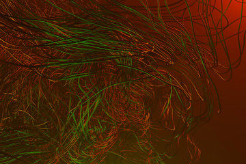 Tentacles 3D Background, Abstract 3d illustration, 3d rendering. Turbulence flow trail. Futuristic science background. Organic structure.