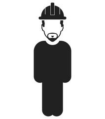 Standing Worker Icon. Flat style vector EPS.