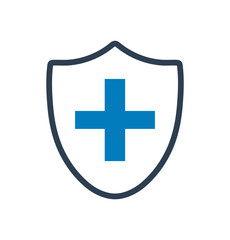 Fototapeta premium Medical Shield Icon. Flat style vector EPS.