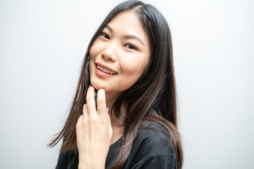 Fototapeta premium Portrait of beautiful asian women smiling