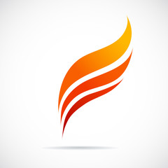 Creative fire logotype abstract icon, Vector business icon.