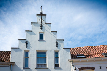 white stepped gable house in Wijk bij Duurstede, The Netherlands