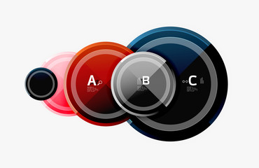 Colorful glossy circles background
