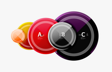 Circle geometric abstract background template for web banner, business presentation, branding, wallpaper