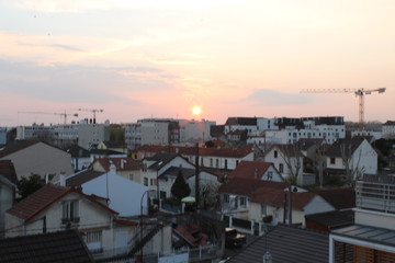 coucher de soleil paris &icirc;le de France