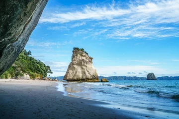 Deurstickers view from the cave at cathedral cove,coromandel,new zealand 36 © Christian B.