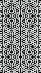 Ornate geometric pattern and abstract colored background