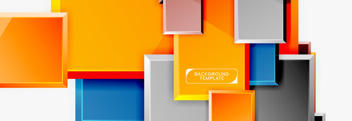 Minimal square banner abstract background
