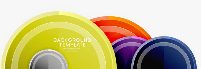 Abstract round geometric shapes, modern circles background