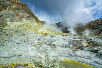 Smoke,volcanic crater,white island,new zealand 4