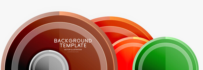 Abstract round geometric shapes, modern circles background
