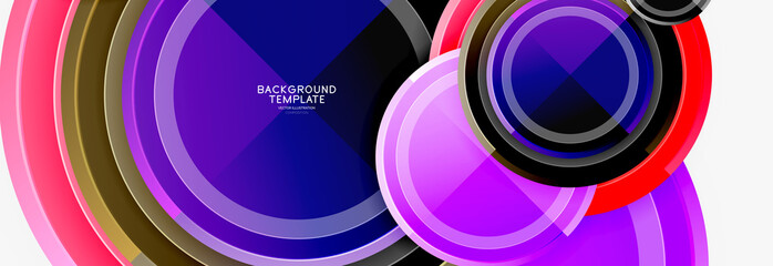 Fototapeta premium Circular pattern, abstract circles composition