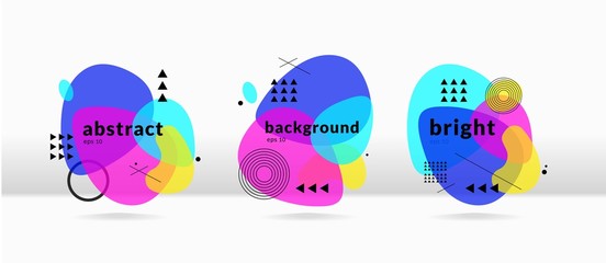 Fototapeta premium Abstract colorful fluid concept isolated vector backgrounds