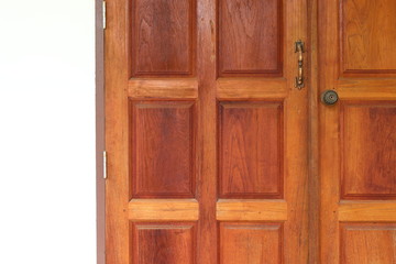 wood door entrance of residential house