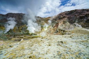 Smoke,volcanic crater,white island,new zealand 15