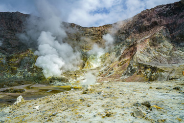 Smoke,volcanic crater,white island,new zealand 16