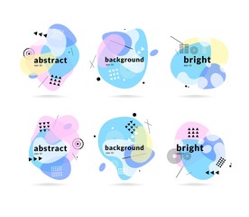 Abstract colorful fluid concept isolated vector backgrounds