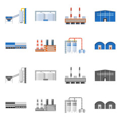 Vector design of production and structure symbol. Collection of production and technology stock vector illustration.