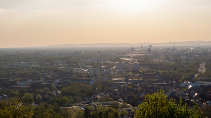 Fototapeta premium panoramic view of karlsruhe