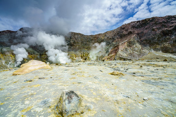 Smoke,volcanic crater,white island,new zealand 29