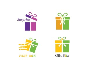 gift box logo vector