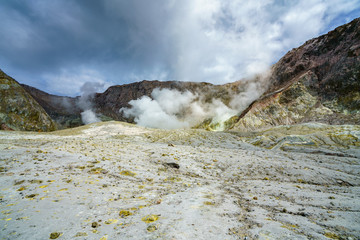 Smoke,volcanic crater,white island,new zealand 34