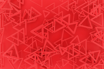 Illustrations of CGI geometric, bunch of triangle & star, view from top for graphic design or wallpapers. 3D render.