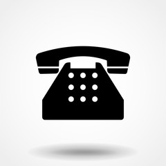 Telphone icon. Vector vintage illustration