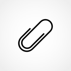 Obraz premium Paperclip office vector icon