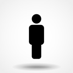 Man Icon vector. Simple flat symbol. Perfect Black pictogram illustration on white background.