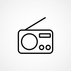 Radio icon. Stock vector illustration line design style. EPS10.