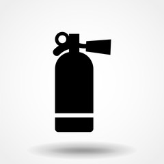 Fire Extinguisher Icon In Flat Style Vector For Apps, UI, Websites. Black Icon Vector Illustration