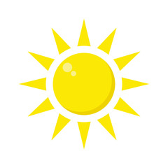 Sun icon vector isolated