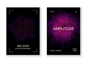 Big Data Artificial Intelligence Vector Background. Cyber Space Online Education Future Design. Big Data Techno Music Poster