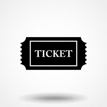 Ticket icon vector in trendy flat style isolated on grey background, for your web site design, app, logo, UI. Vector illustration, EPS10.