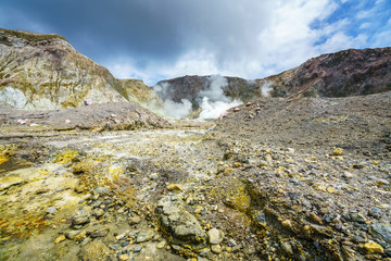 Smoke,volcanic crater,white island,new zealand 48