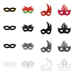 Vector illustration of luxury and celebration symbol. Collection of luxury and hide  stock symbol for web.