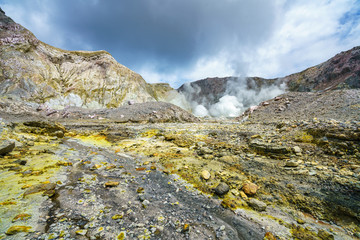 Smoke,volcanic crater,white island,new zealand 49