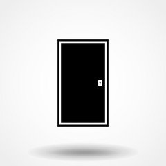 door icon vector isolated on a white background