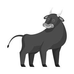 Vector illustration of bull and cow sign. Collection of bull and beef vector icon for stock.