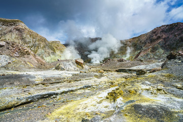 Smoke,volcanic crater,white island,new zealand 55