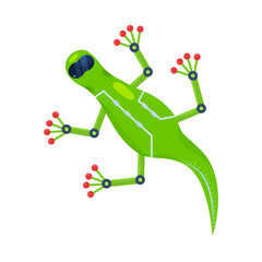 Vector design of chameleon and wild logo. Collection of chameleon and machinery vector icon for stock.