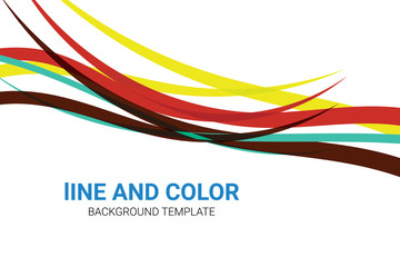 Obraz premium Creative line colorful background. Vector design template