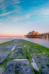 Fototapeta premium Beligum pier located in the city of Blankenberge