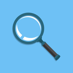 Realistic loupe sign icon in flat style. Magnifier vector illustration on isolated background. Search business concept.