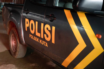 police car from lombok indonesia