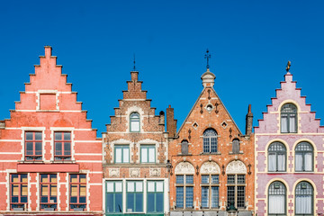 Grote Markt square in the city of Bruges in Belgium